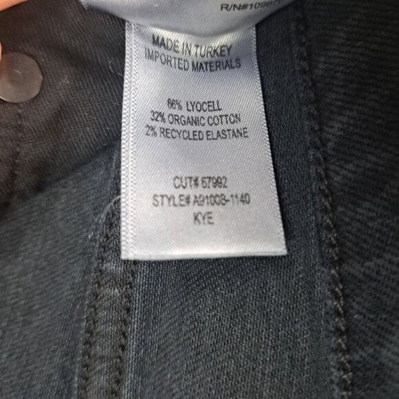 AGOLDE Kye Mid-Rise Straight-Leg Cropped Black Jeans Size 25 - Picture 7 of 8